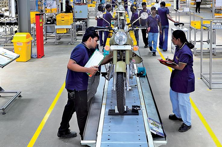 Spotless, streamlined and ready to roll out 2.5 lakh bikes from 2014 with scope to build 5 lakh bikes. Spotless, streamlined and ready to roll out 2.5 lakh bikes from 2014 with scope to build 5 lakh bikes.